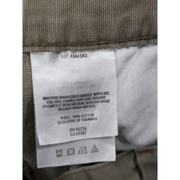 Columbia Shorts Mens Large Cotton Canvas Cargo Trail Hiking Outdoor Beige - Picture 4 of 16